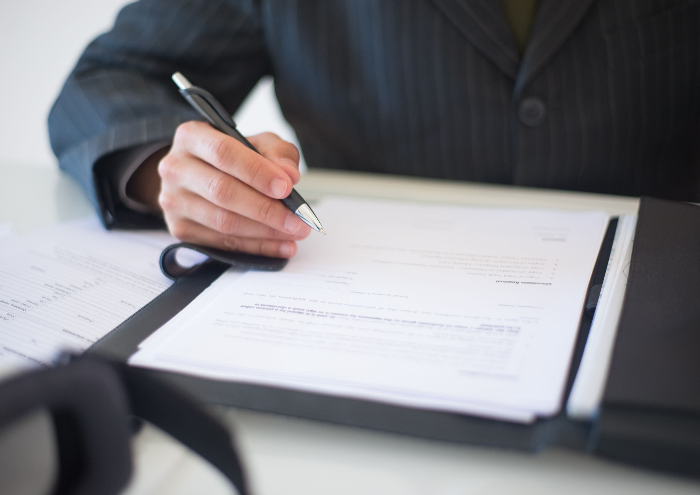 Documents being prepared for a workers compensation claim